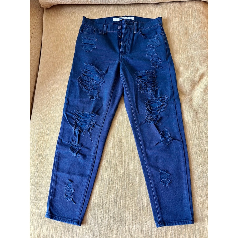 Brandy Melville Faded Black Distressed Jeans